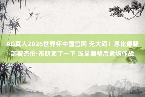AG真人2026世界杯中国官网 无大碍！恩比德腿部被杰伦·布朗顶了一下 浅显调整后返场作战